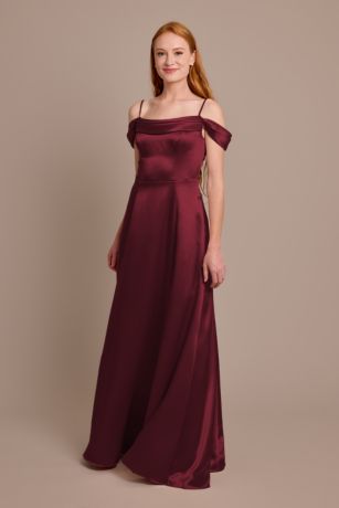 Picture of Luxe Charmeuse Off-the-Shoulder Dress