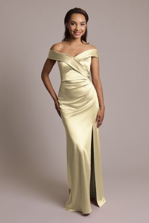 Picture of Sculpting Satin Cross-Front Dress