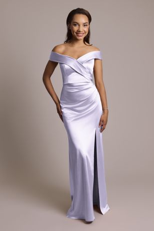Picture of Sculpting Satin Cross-Front Dress