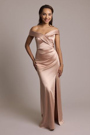 Picture of Sculpting Satin Cross-Front Dress