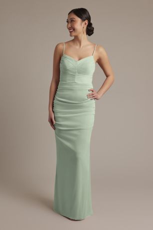 Picture of Mesh Ruched Sweetheart Dress