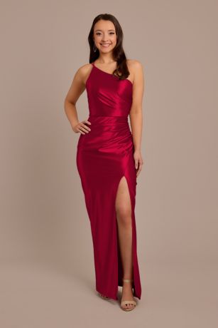 Picture of Sculpting Satin One-Shoulder Dress