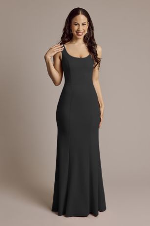 Picture of Crepe Tank Mermaid Dress with Back Knot