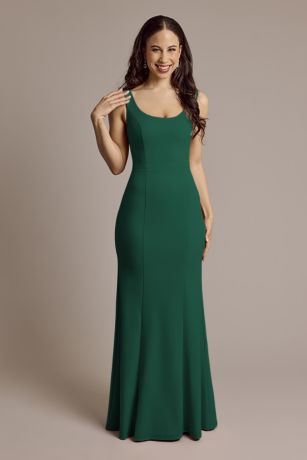 Picture of Crepe Tank Mermaid Dress with Back Knot