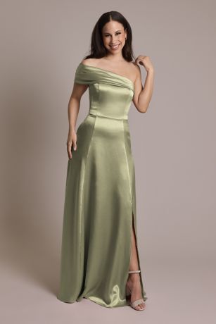 Celebrate DB Studio Luxe Charmeuse Asymmetrical Dress
