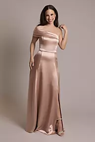 Celebrate DB Studio Luxe Charmeuse Asymmetrical Dress