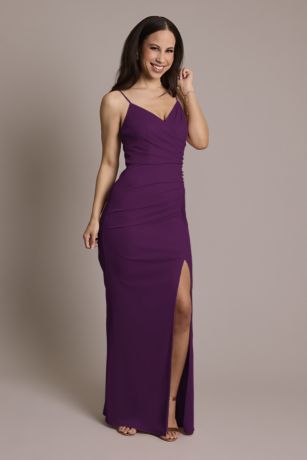 Picture of Ruched Mesh Spaghetti Strap Dress