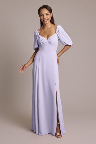 Picture of Chiffon Short Sleeve A-Line Dress