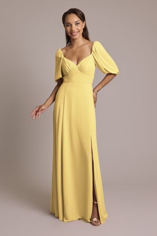 Picture of Chiffon Short Sleeve A-Line Dress