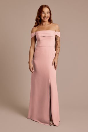 Picture of Chiffon Off-the-Shoulder Draped Dress