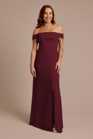 Picture of Chiffon Off-the-Shoulder Draped Dress