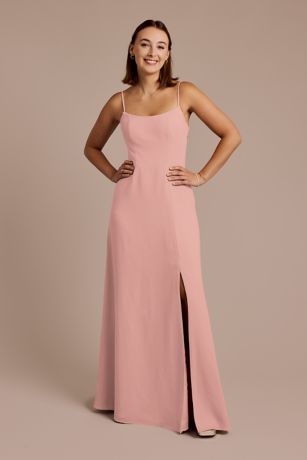 Picture of Spaghetti Strap Bow Back Chiffon Dress