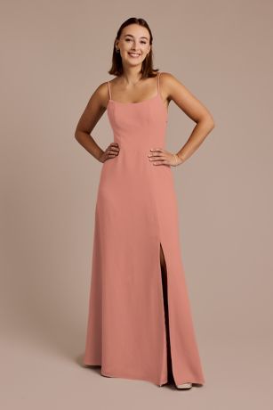 Picture of Spaghetti Strap Bow Back Chiffon Dress