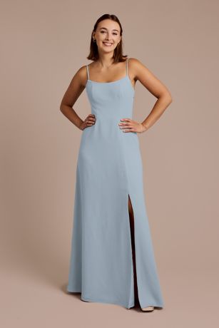 Picture of Spaghetti Strap Bow Back Chiffon Dress