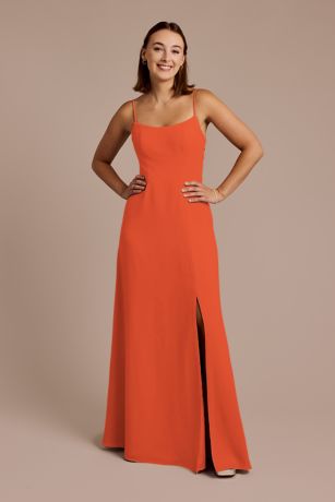 Picture of Spaghetti Strap Bow Back Chiffon Dress