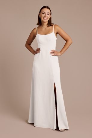 Picture of Spaghetti Strap Bow Back Chiffon Dress