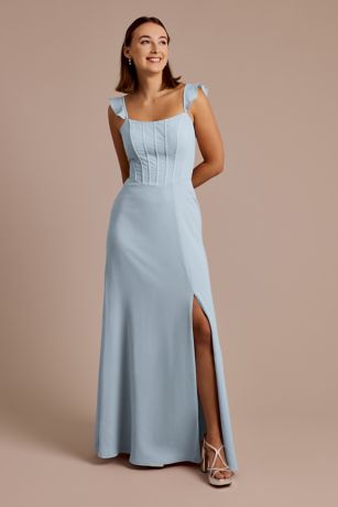 Picture of Chiffon Corset Dress with Flutter Sleeves