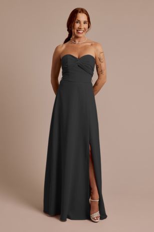 Picture of Celebrate DB Studio Convertible Chiffon Dress in Black Size: 16 David's Bridal