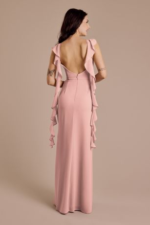 Picture of Ruffle Strap Scoop Neck Chiffon A-Line Dress