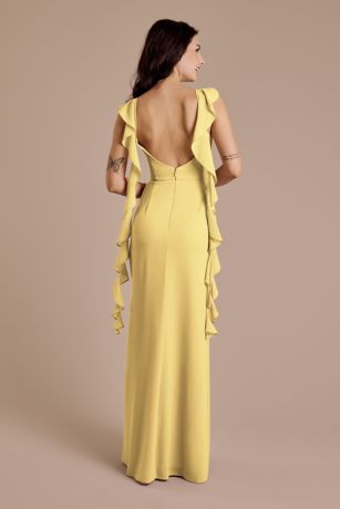 Picture of Ruffle Strap Scoop Neck Chiffon A-Line Dress