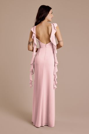 Picture of Ruffle Strap Scoop Neck Chiffon A-Line Dress