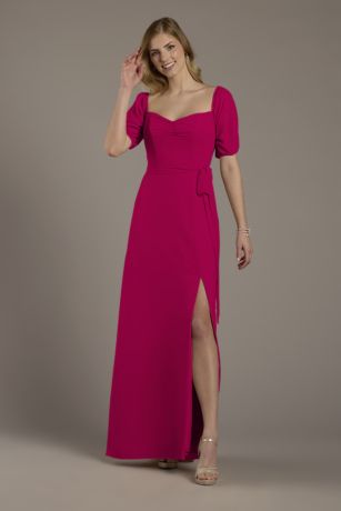Picture of Chiffon Billow Sleeve Off-the-Shoulder Dress