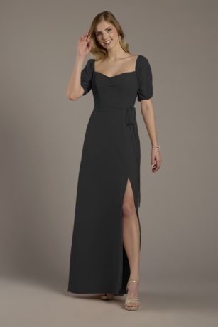 Picture of Chiffon Billow Sleeve Off-the-Shoulder Dress