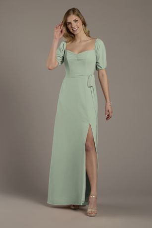 Picture of Chiffon Billow Sleeve Off-the-Shoulder Dress