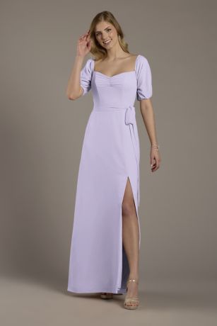 Picture of Chiffon Billow Sleeve Off-the-Shoulder Dress
