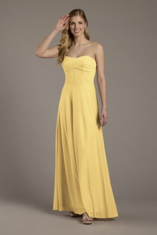 Picture of Mesh Twist Bodice Corset A-Line Dress