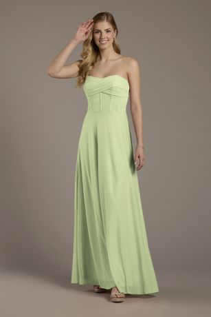 Picture of Mesh Twist Bodice Corset A-Line Dress