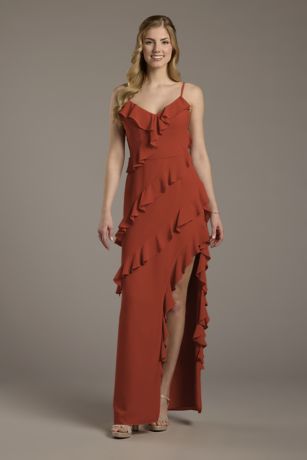 Picture of Chiffon Ruffle Sheath Dress