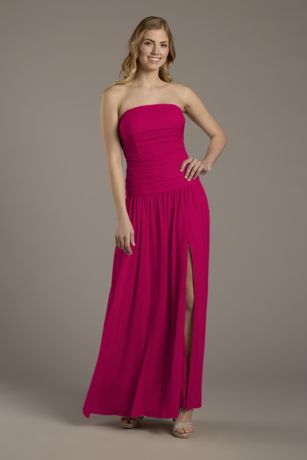 Picture of Mesh Strapless Drop Waist Dress