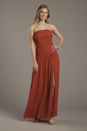 Picture of Mesh Strapless Drop Waist Dress