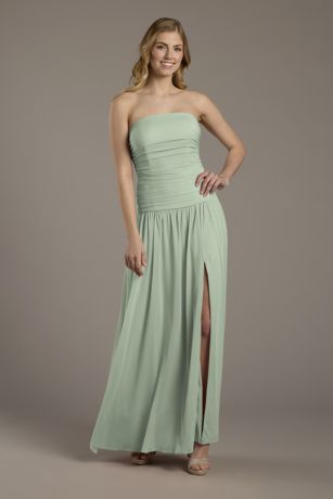 Picture of Mesh Strapless Drop Waist Dress