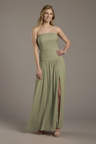 Picture of Mesh Strapless Drop Waist Dress