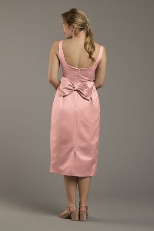 Picture of Satin Tank Midi Dress with Bow Back