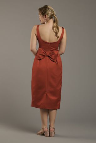 Picture of Satin Tank Midi Dress with Bow Back