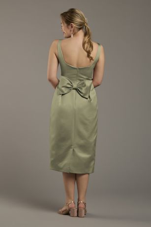 Picture of Satin Tank Midi Dress with Bow Back