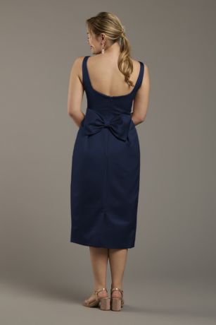Picture of Satin Tank Midi Dress with Bow Back