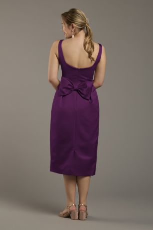 Picture of Satin Tank Midi Dress with Bow Back