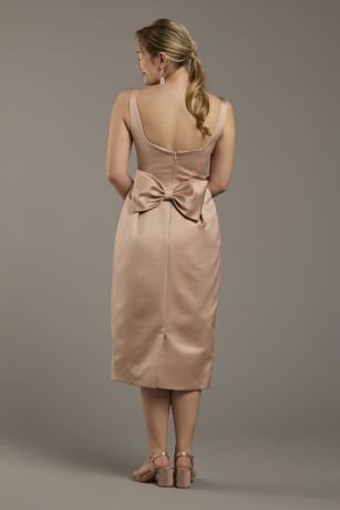 Picture of Satin Tank Midi Dress with Bow Back