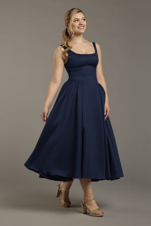 Picture of Satin Tank Tea-Length Dress