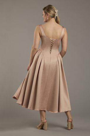 Picture of Satin Tank Tea-Length Dress