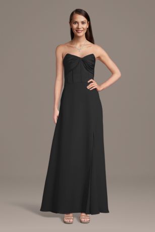 Picture of Satin Bow Bodice Corset A-Line Dress