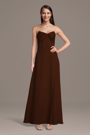 Picture of Satin Bow Bodice Corset A-Line Dress