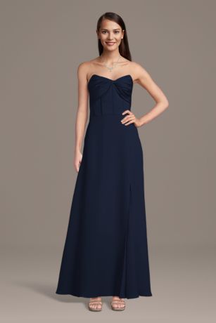 Picture of Satin Bow Bodice Corset A-Line Dress