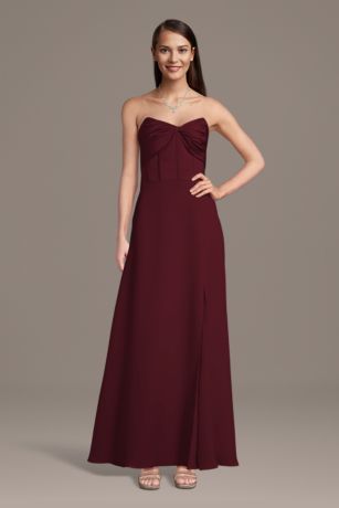 Picture of Satin Bow Bodice Corset A-Line Dress