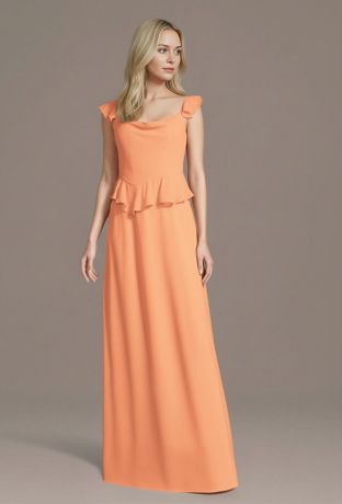 Picture of Chiffon Ruffle Strap A-Line Dress with Peplum