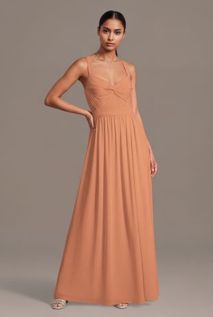 Picture of Chiffon Pleated Bodice A-Line Dress